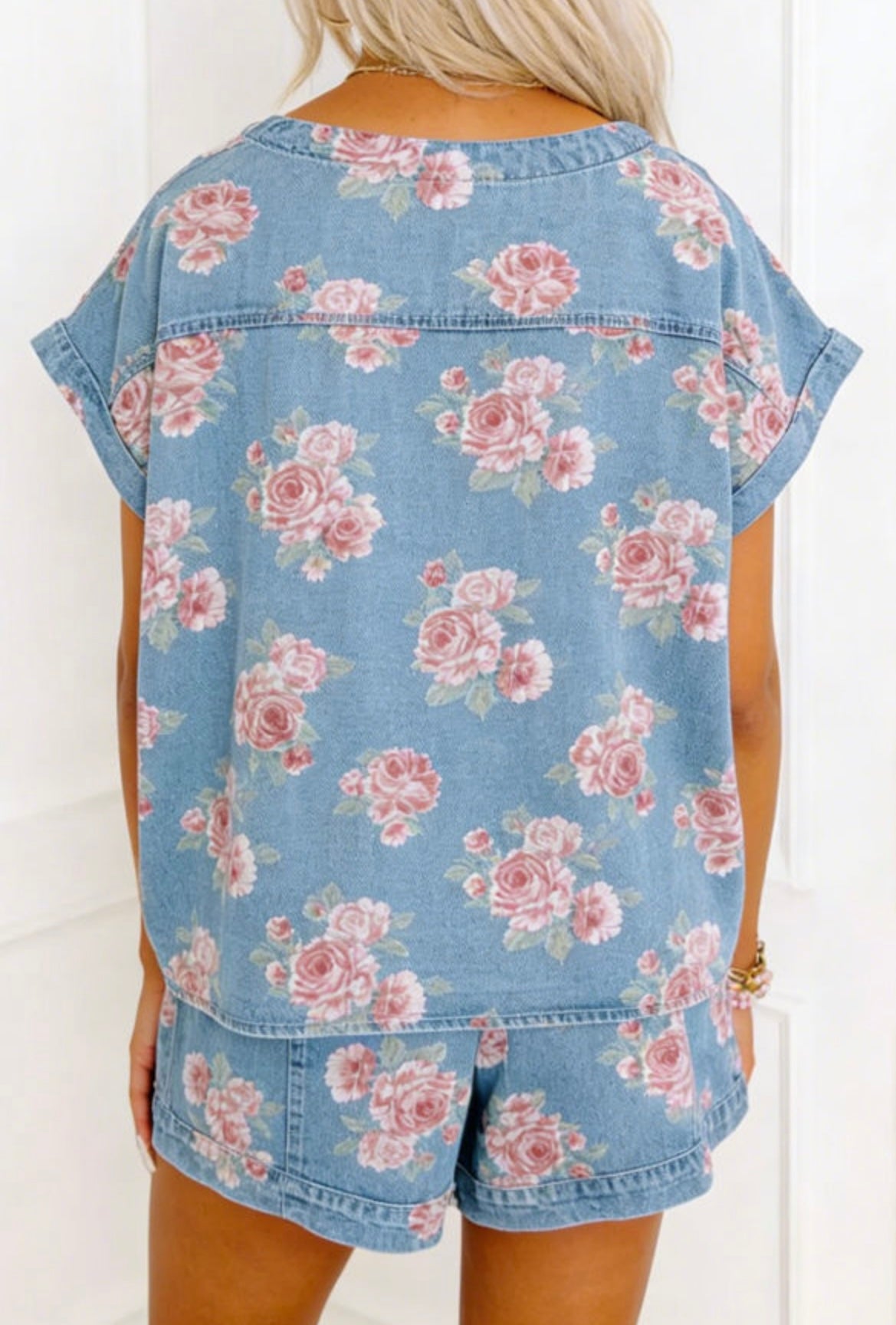Sky Blue Denim Set