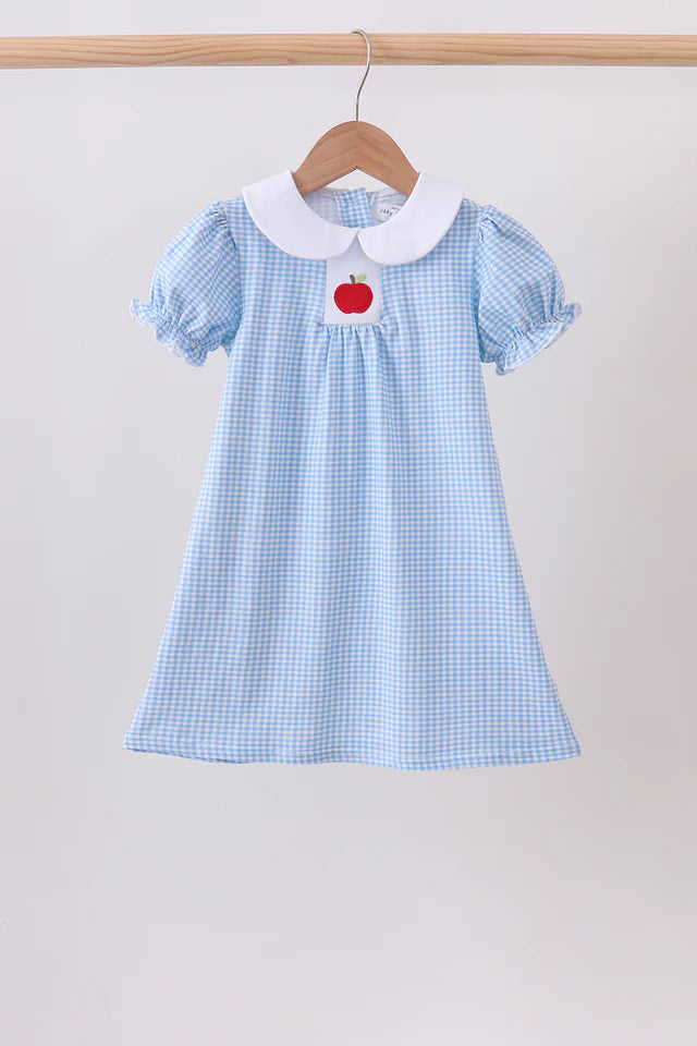 Blue Apple Smocked Dress