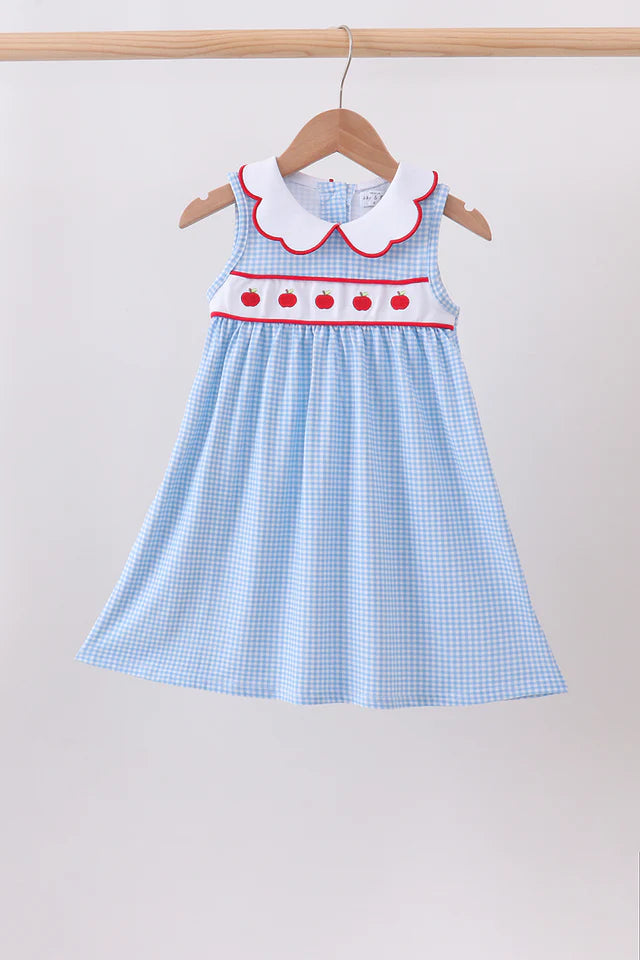 Blue Apple Smocked Dress