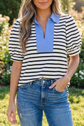 Stripe Collar Top